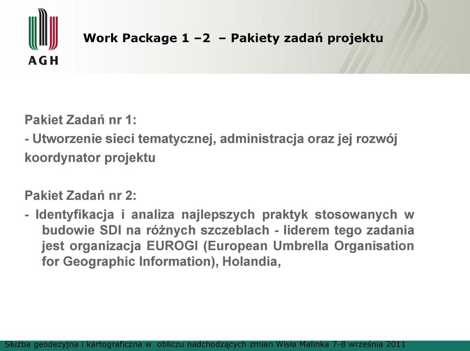 analiza najlepszych praktyk stosowanych w budowie SDI na różnych szczeblach - liderem tego