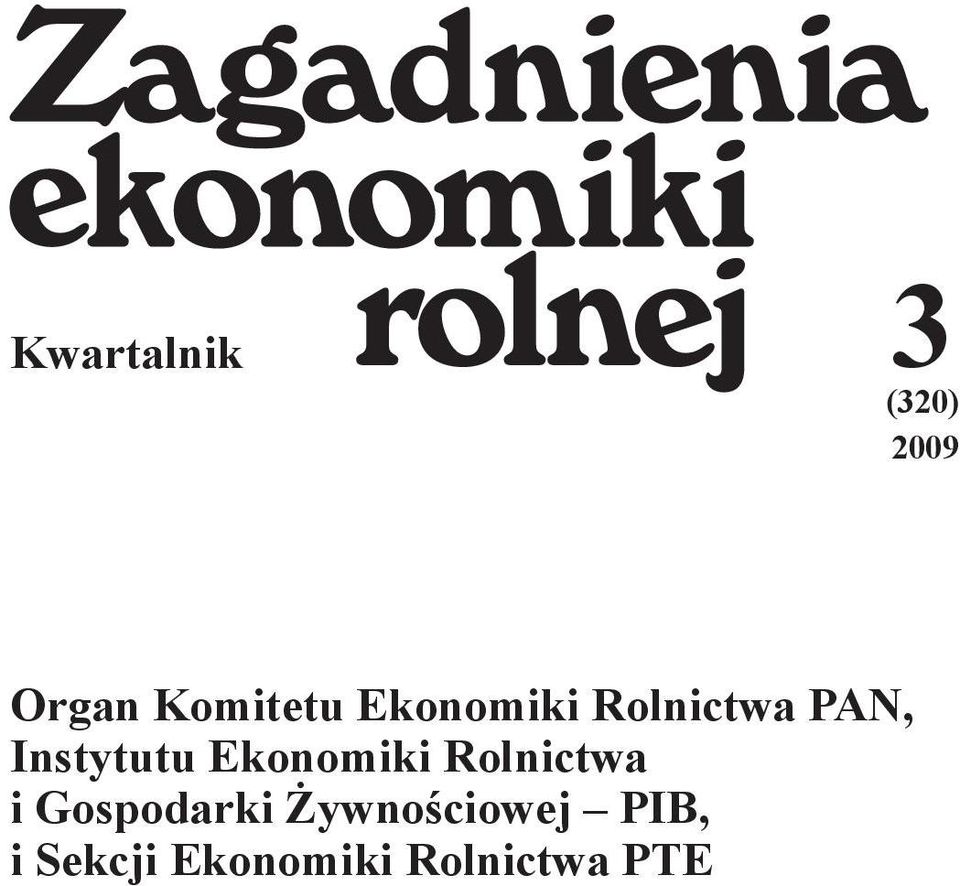 Ekonomiki Rolnictwa i Gospodarki