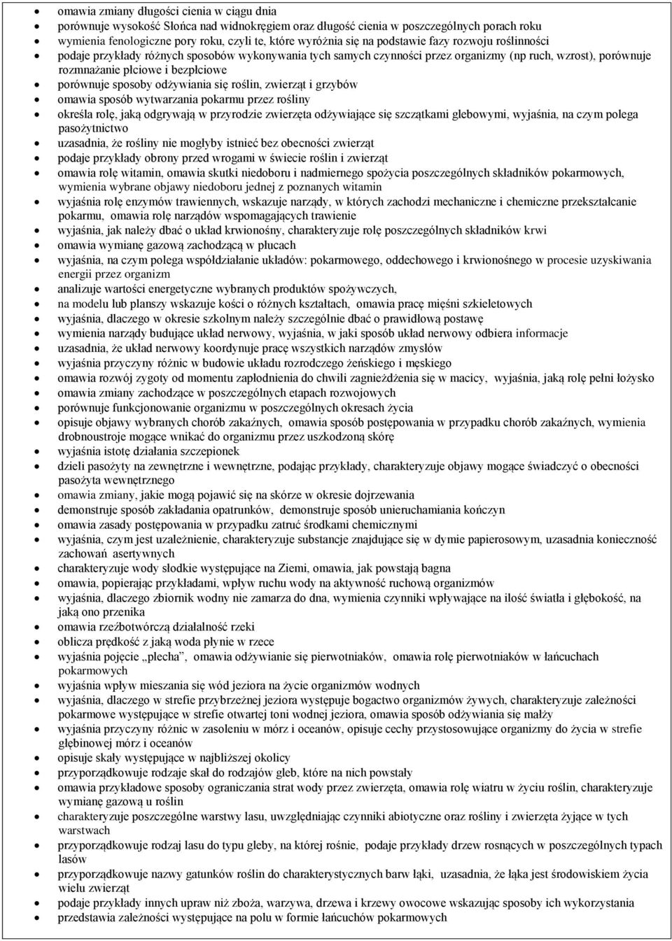 odżywiania się roślin, zwierząt i grzybów omawia sposób wytwarzania pokarmu przez rośliny określa rolę, jaką odgrywają w przyrodzie zwierzęta odżywiające się szczątkami glebowymi, wyjaśnia, na czym