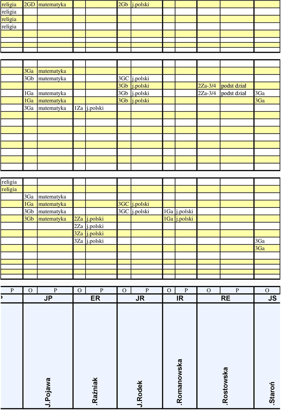 polski 2Za-3/4 podst dział 3Ga 1Ga matematyka 3Gb j.polski 3Ga 3Ga matematyka 1Za j.