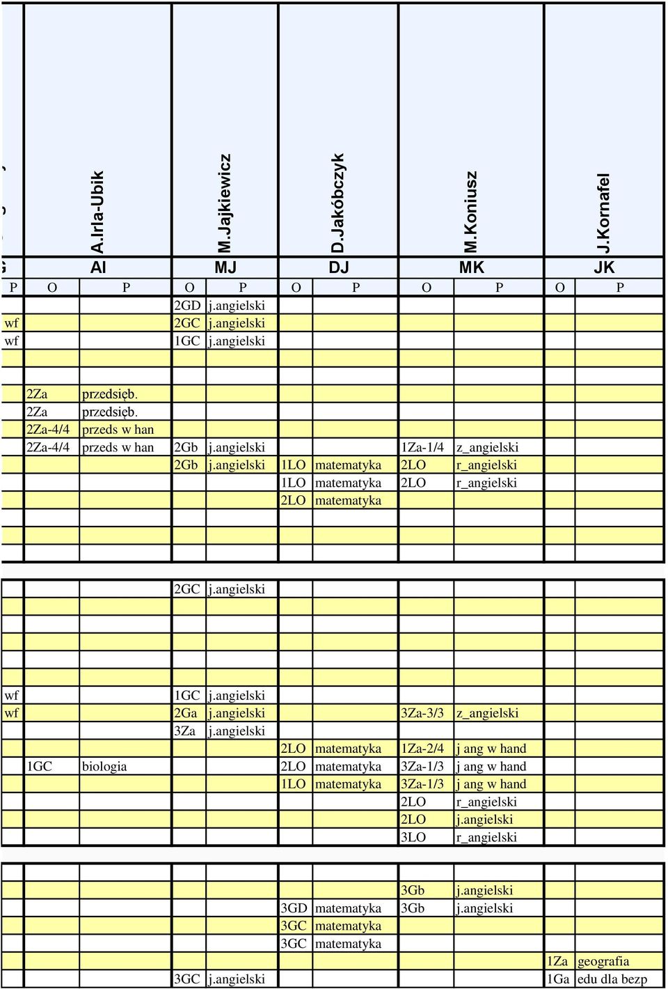 angielski 1LO matematyka 2LO r_angielski 1LO matematyka 2LO r_angielski 2LO matematyka 2GC j.angielski 1GC j.angielski 2Ga j.angielski 3Za-3/3 z_angielski 3Za j.