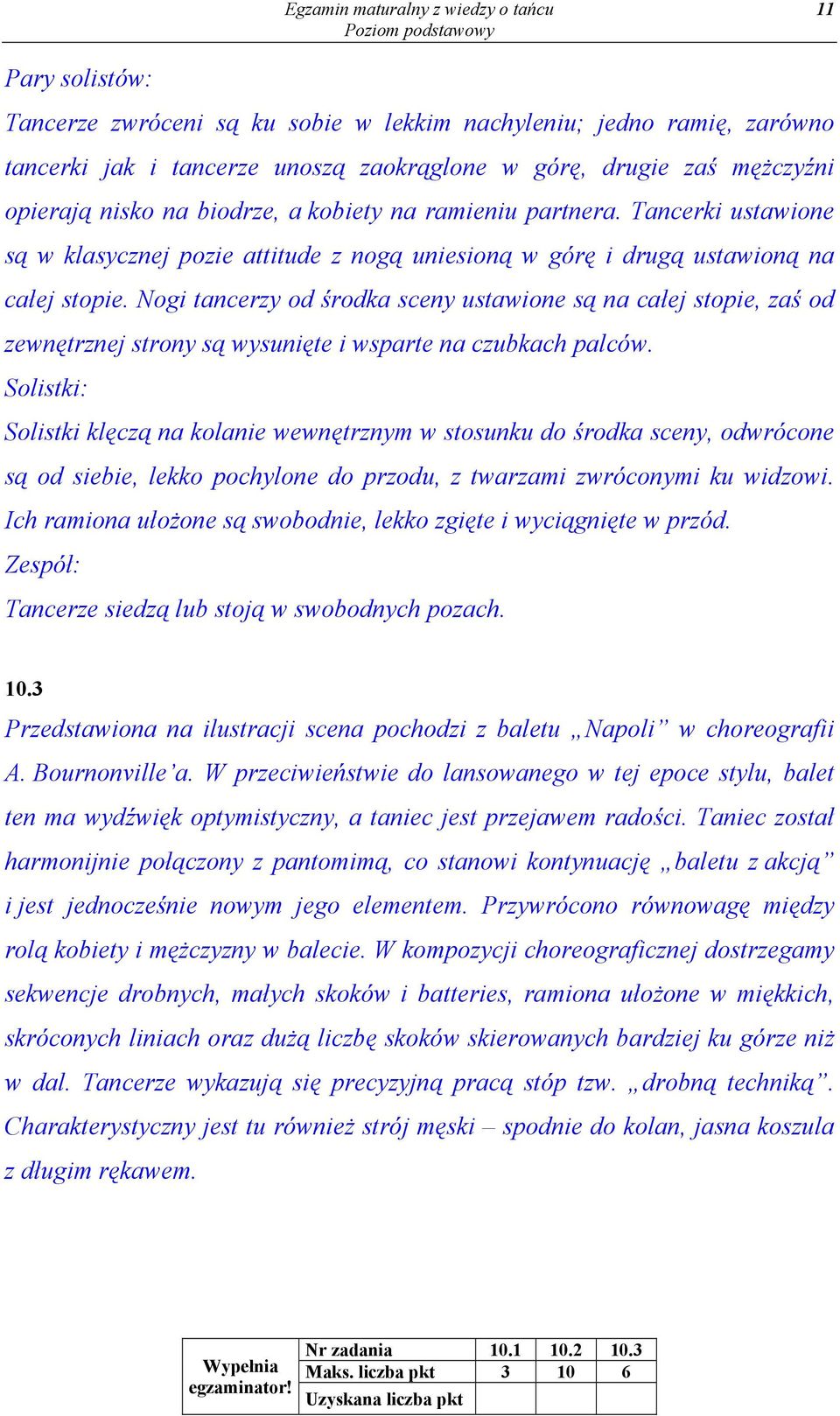 Nogi tancerzy od środka sceny ustawione są na całej stopie, zaś od zewnętrznej strony są wysunięte i wsparte na czubkach palców.