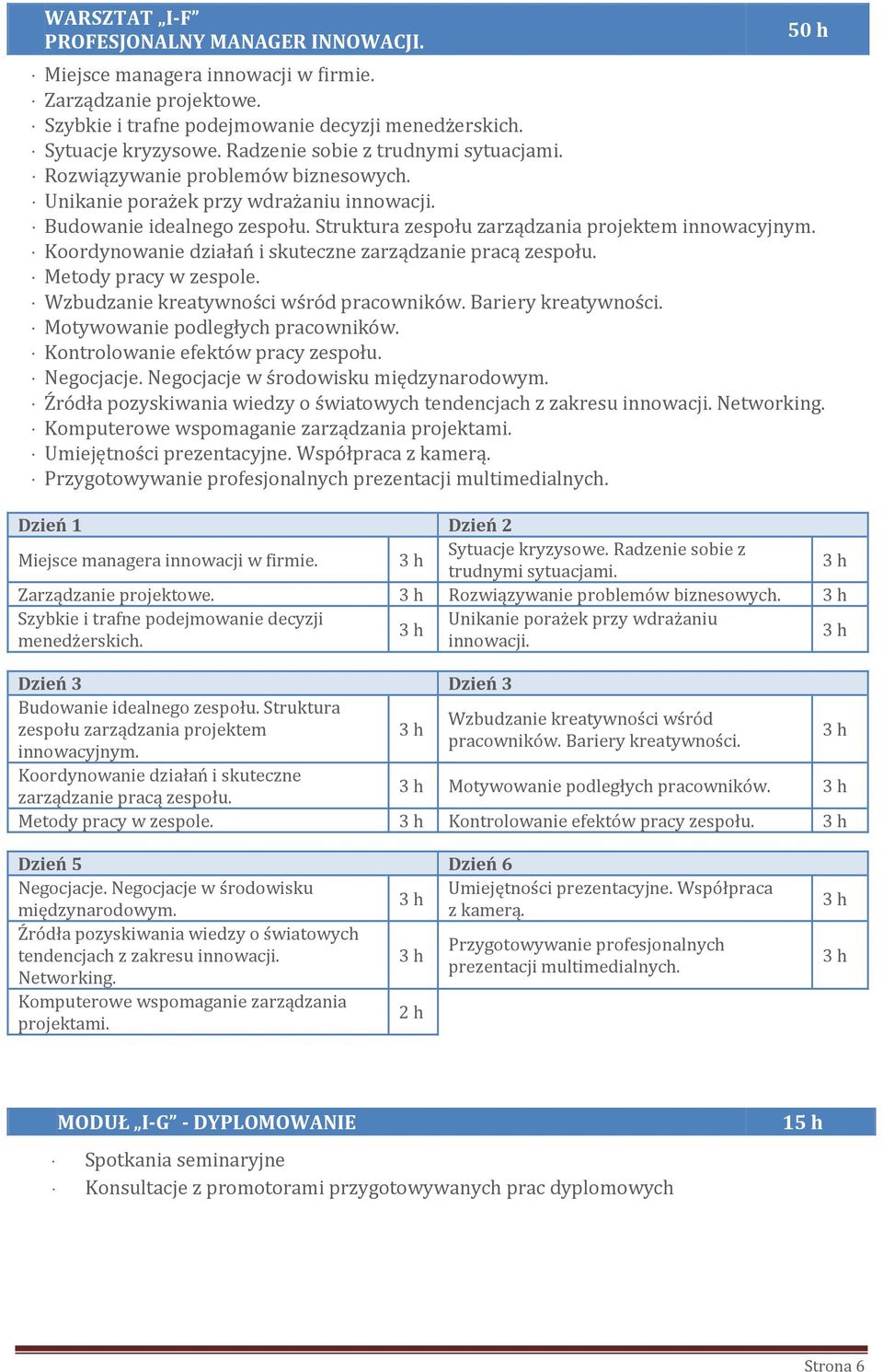 Koordynowanie działań i skuteczne zarządzanie pracą zespołu. Metody pracy w zespole. Wzbudzanie kreatywności wśród pracowników. Bariery kreatywności. Motywowanie podległych pracowników.