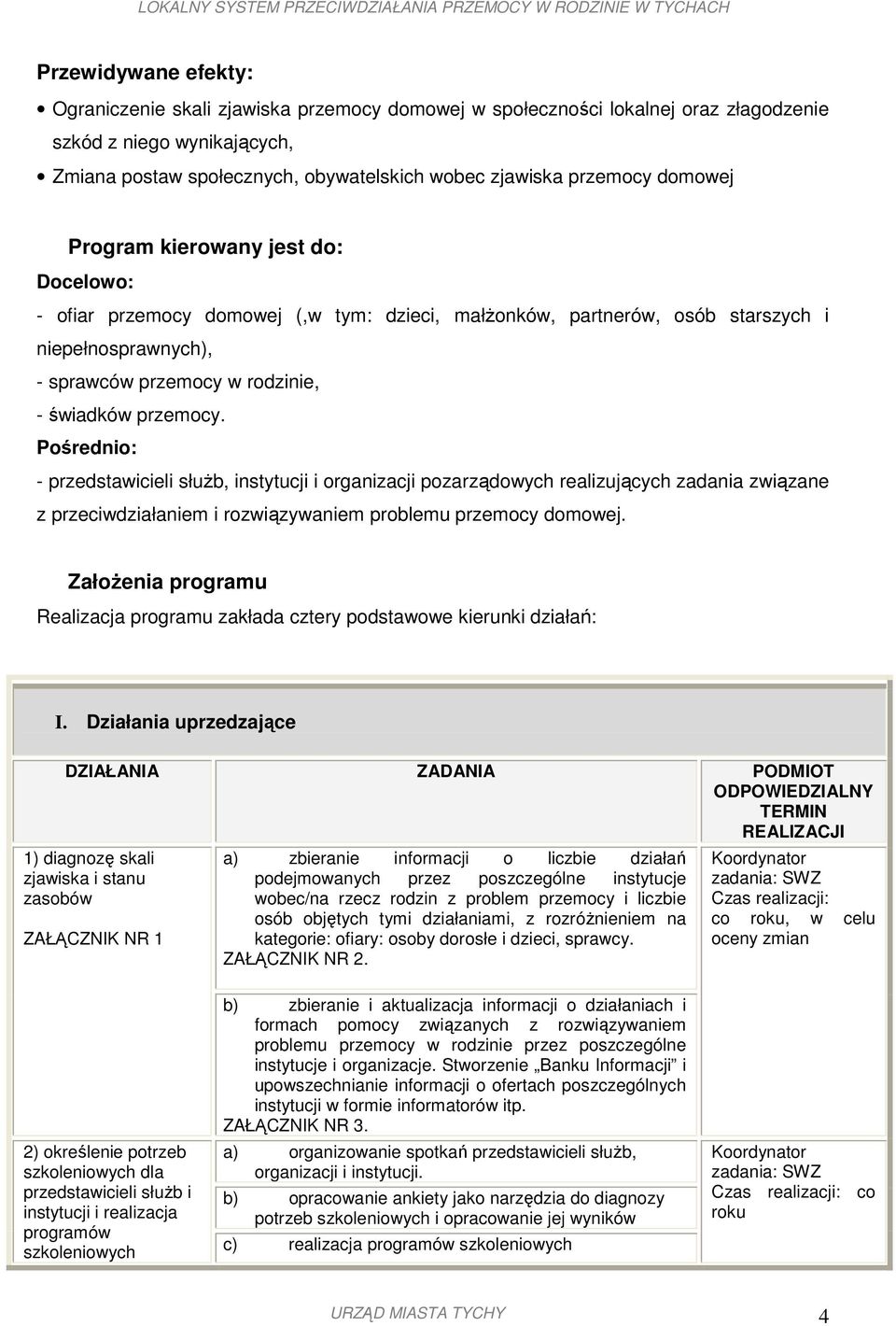 Pośrednio: - przedstawicieli słuŝb, instytucji i organizacji pozarządowych realizujących zadania związane z przeciwdziałaniem i rozwiązywaniem problemu przemocy domowej.