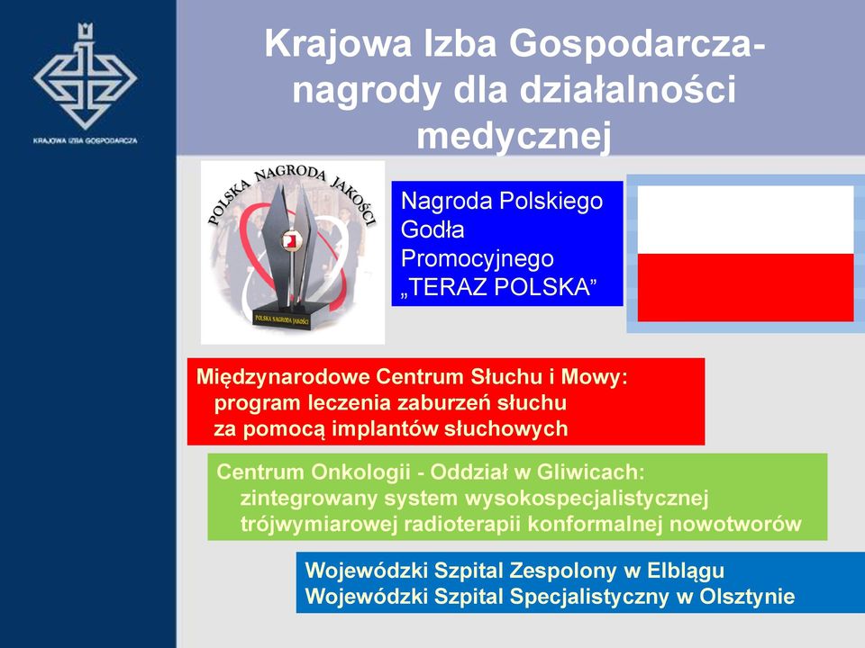 słuchowych Centrum Onkologii - Oddział w Gliwicach: zintegrowany system wysokospecjalistycznej