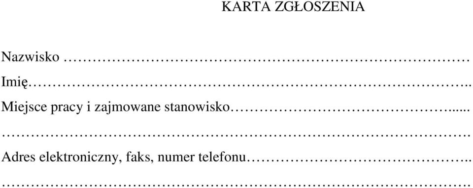 zajmowane stanowisko.