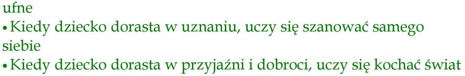 siebie Kiedy dziecko dorasta w