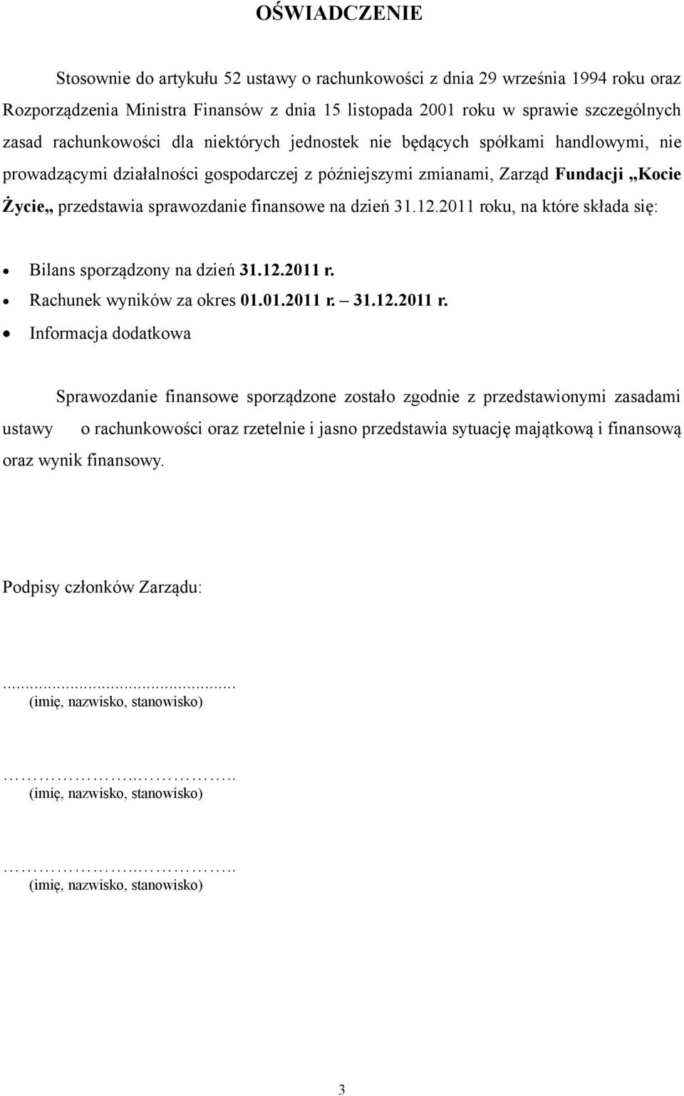finansowe na dzień 31.12.2011 ro