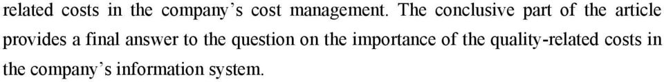 answer to the question on the importance of the
