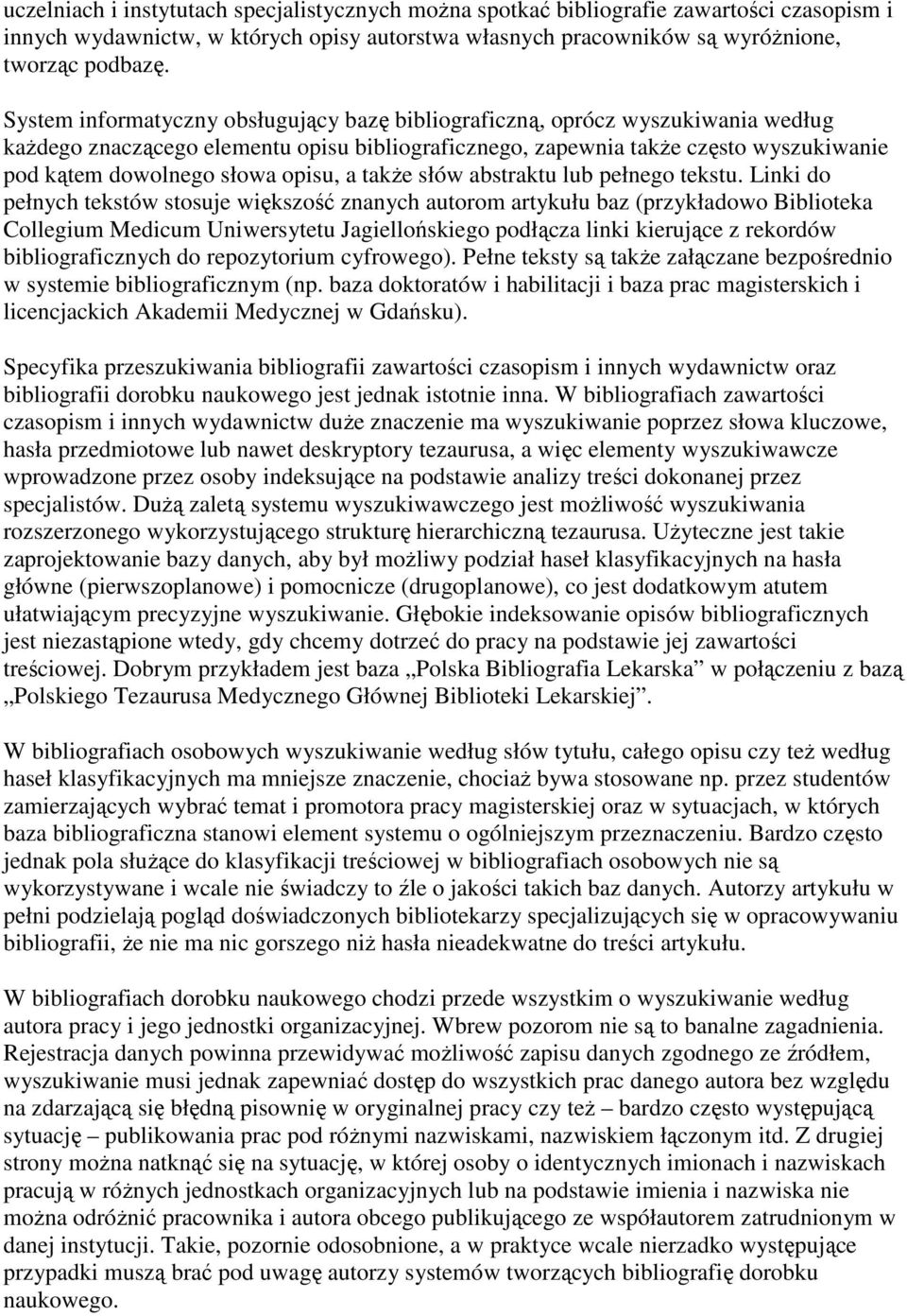 opisu, a takŝe słów abstraktu lub pełnego tekstu.