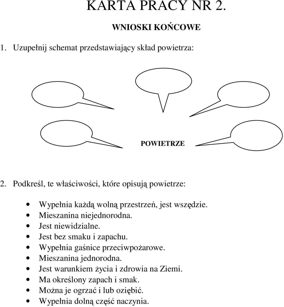 Mieszanina niejednorodna. Jest niewidzialne. Jest bez smaku i zapachu. Wypełnia gaśnice przeciwpoŝarowe.