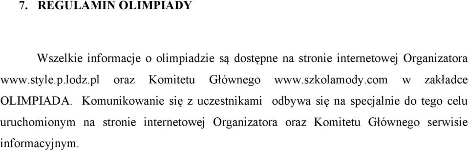 com w zakładce OLIMPIADA.