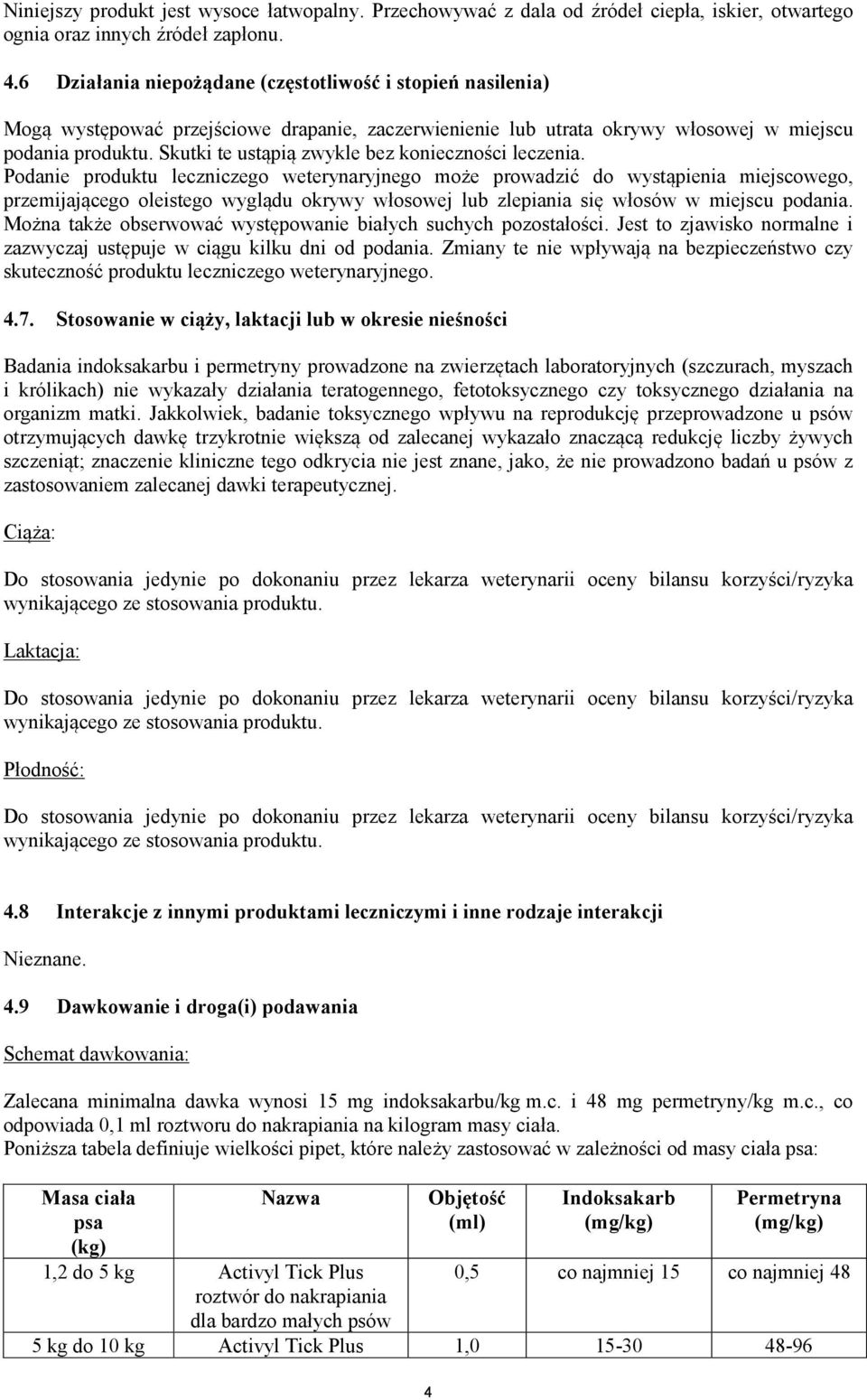Skutki te ustąpią zwykle bez konieczności leczenia.