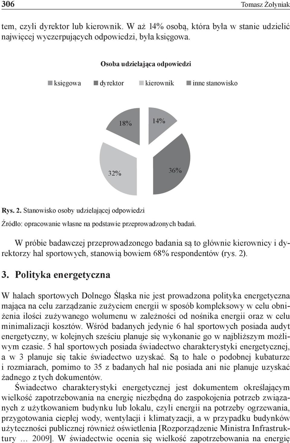 Stanowisko osoby udzielającej odpowiedzi Źródło: opracowanie własne na podstawie przeprowadzonych badań.