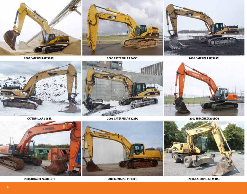 CATERPILLAR 325DL 2007 HITACHI ZX330LC-3 2008