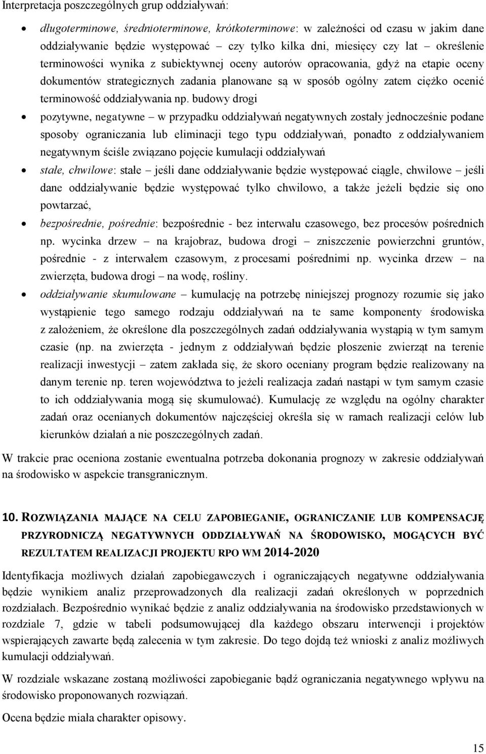 oddziaływania np.