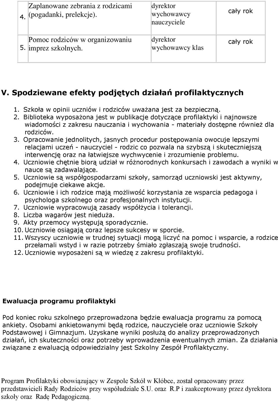 Biblioteka wyposażona jest w publikacje dotyczące profilaktyki i najnowsze wiadomości z zakresu nauczania i wychowania - materiały dostępne również dla rodziców. 3.