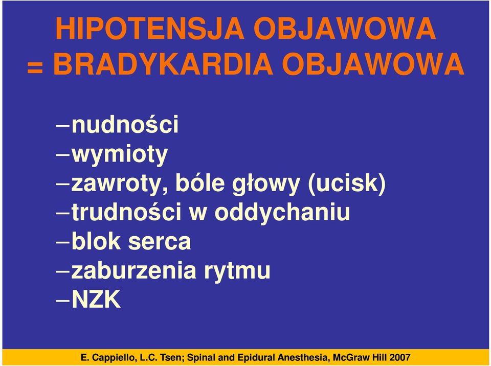 oddychaniu blok serca zaburzenia rytmu NZK E.