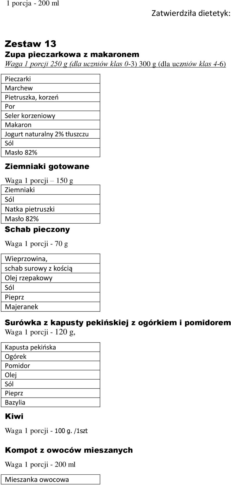 Majeranek Surówka z kapusty pekińskiej z ogórkiem i pomidorem Waga 1 porcji - 120 g, Kapusta pekioska Ogórek Pomidor