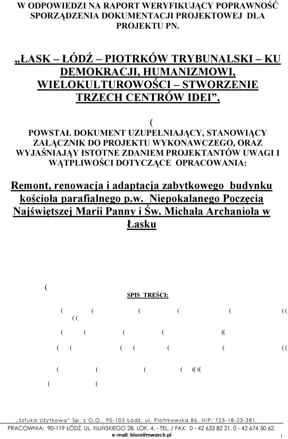 emont, renowacja i adaptacja zabytkowego budynku kościoᐧ喗a parafialnego p.w. iepokalanego oczęcia ajświętᐧ喗zej Marii anny i Św.