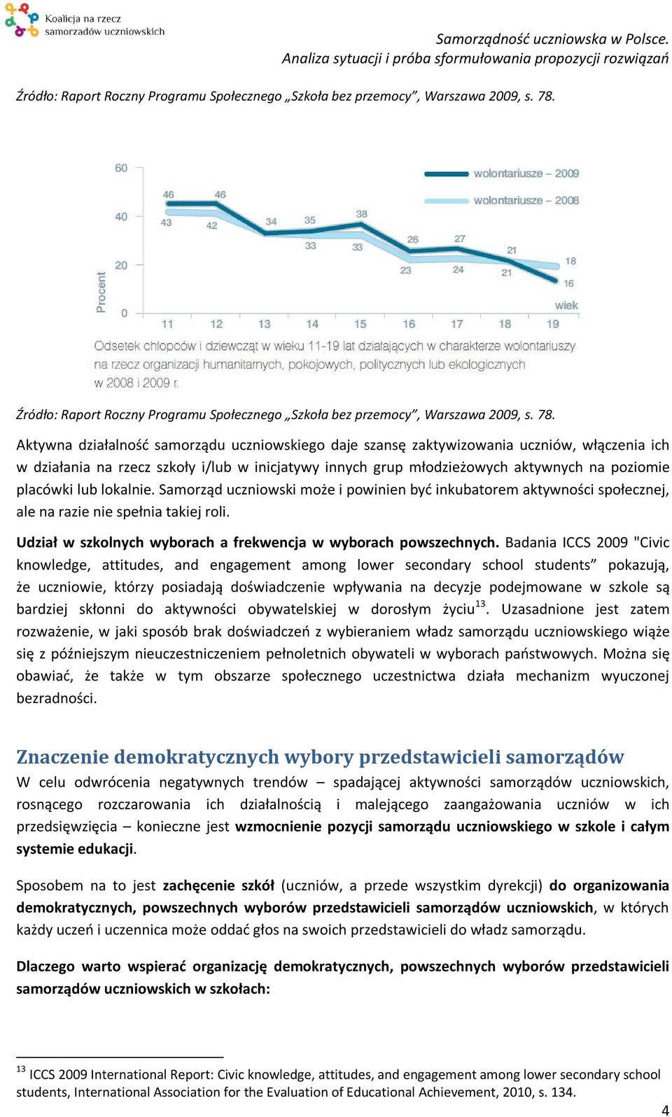 lub lokalnie. Samorząd uczniowski może i powinien być inkubatorem aktywności społecznej, ale na razie nie spełnia takiej roli. Udział w szkolnych wyborach a frekwencja w wyborach powszechnych.