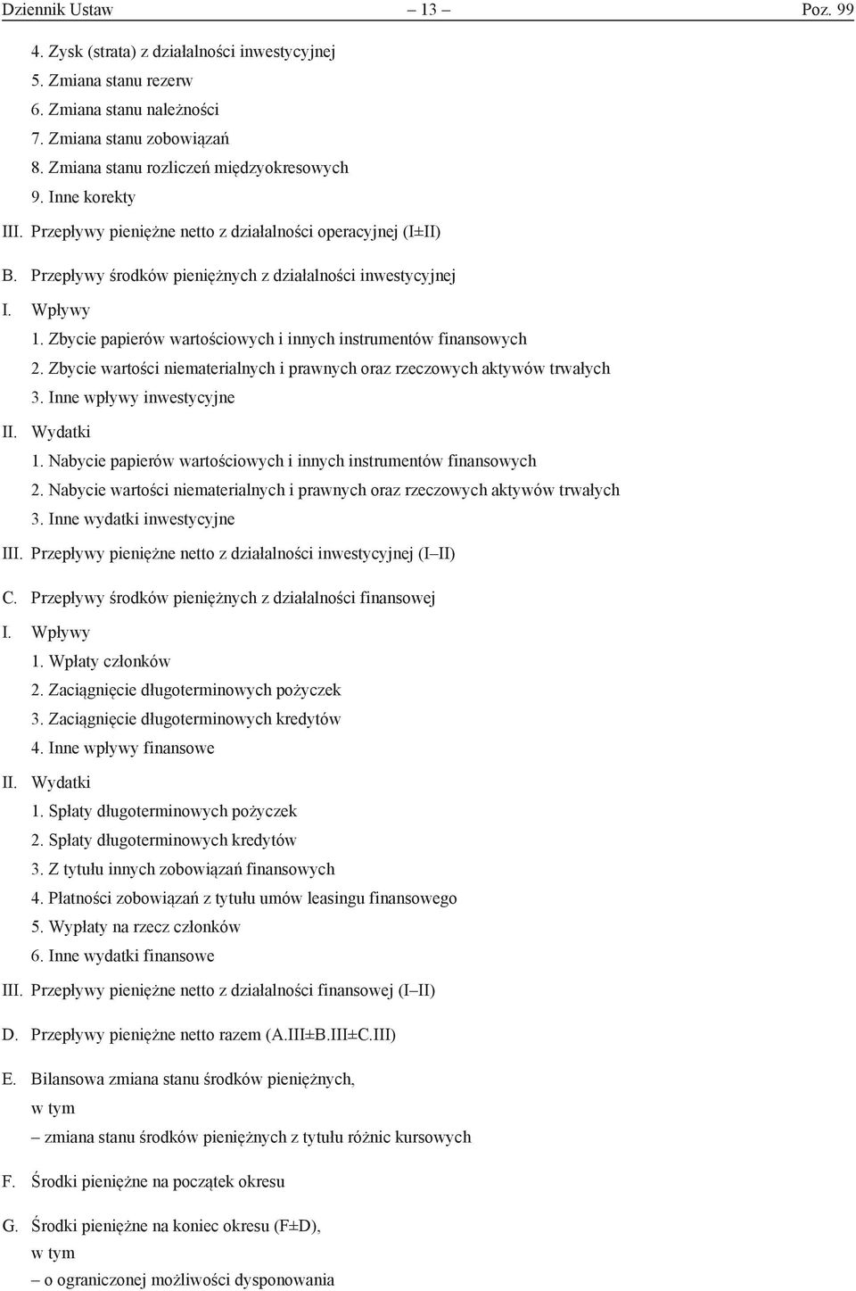 Zbycie papierów wartościowych i innych instrumentów finansowych 2. Zbycie wartości niematerialnych i prawnych oraz rzeczowych aktywów trwałych 3. Inne wpływy inwestycyjne II. Wydatki 1.