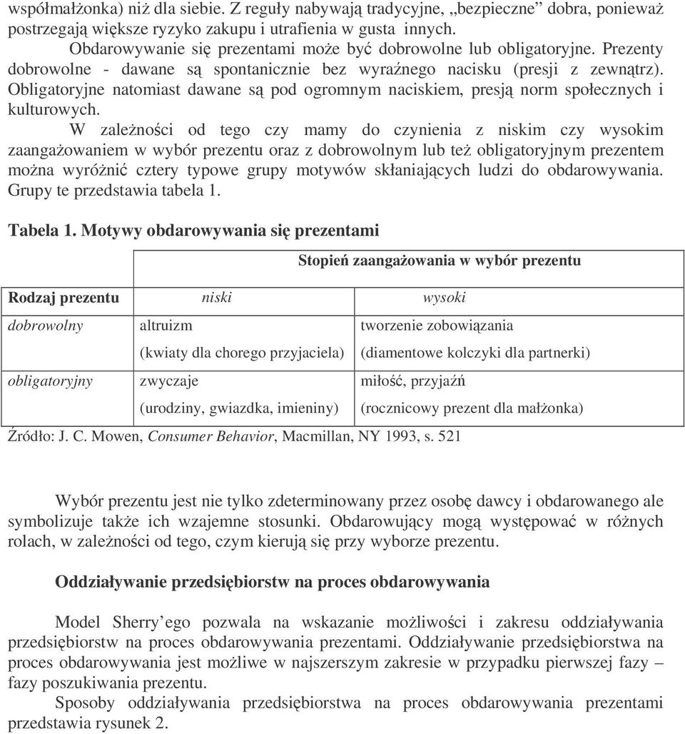 Obligatoryjne natomiast dawane s pod ogromnym naciskiem, presj norm społecznych i kulturowych.