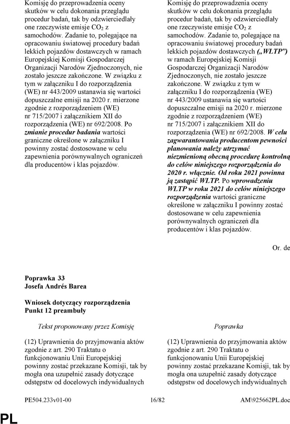 zakończone. W związku z tym w załączniku I do rozporządzenia (WE) nr 443/2009 ustanawia się wartości dopuszczalne emisji na 2020 r.