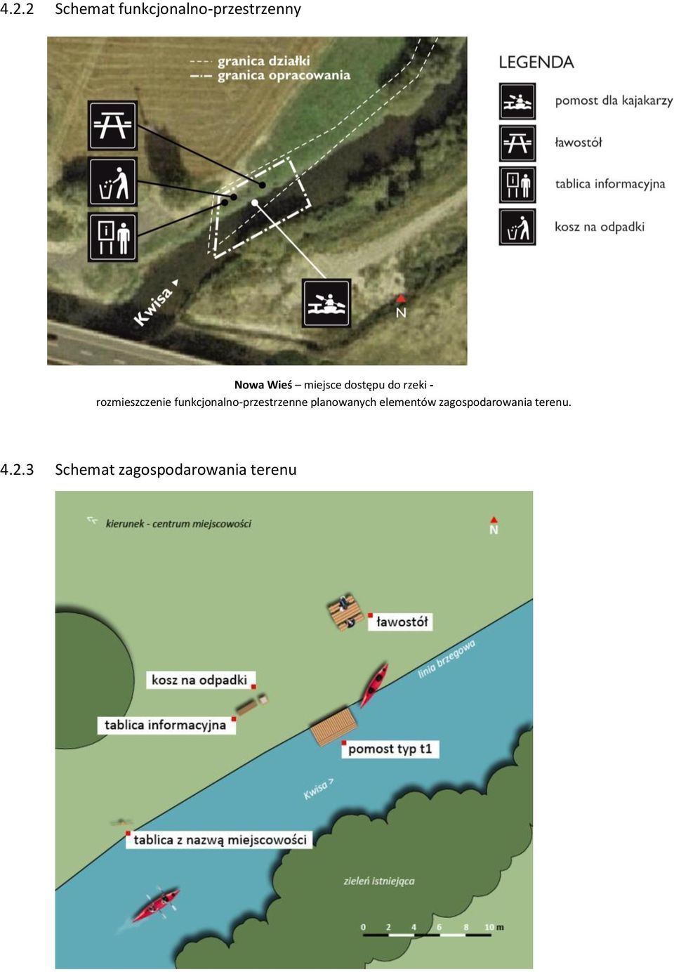funkcjonalno-przestrzenne planowanych elementów