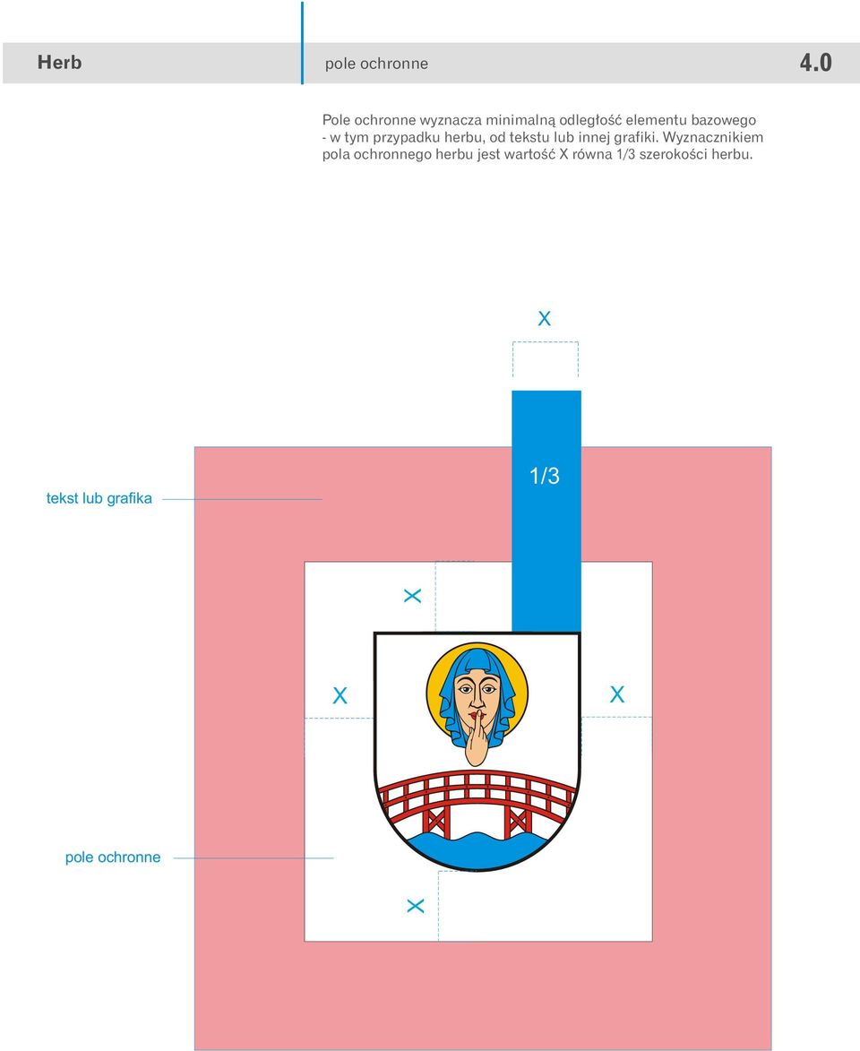 w tym przypadku herbu, od tekstu lub innej grafiki.