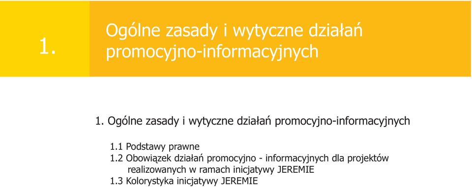 informacyjnych dla projektów