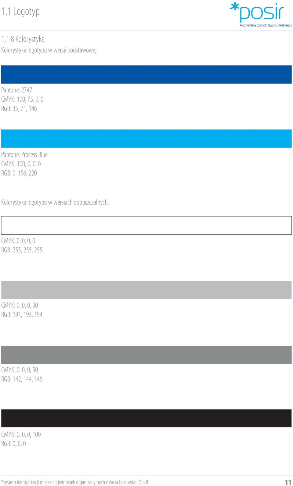 RGB: 0, 156, 220 Kolorystyka logotypu w wersjach dopuszczalnych.