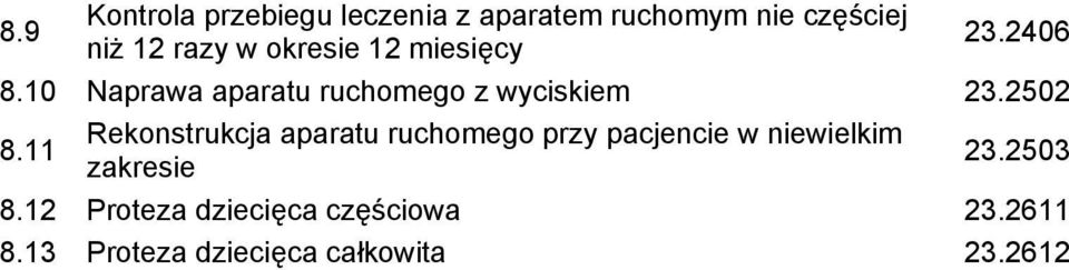 11 Rekonstrukcja aparatu ruchomego przy pacjencie w niewielkim zakresie 23.