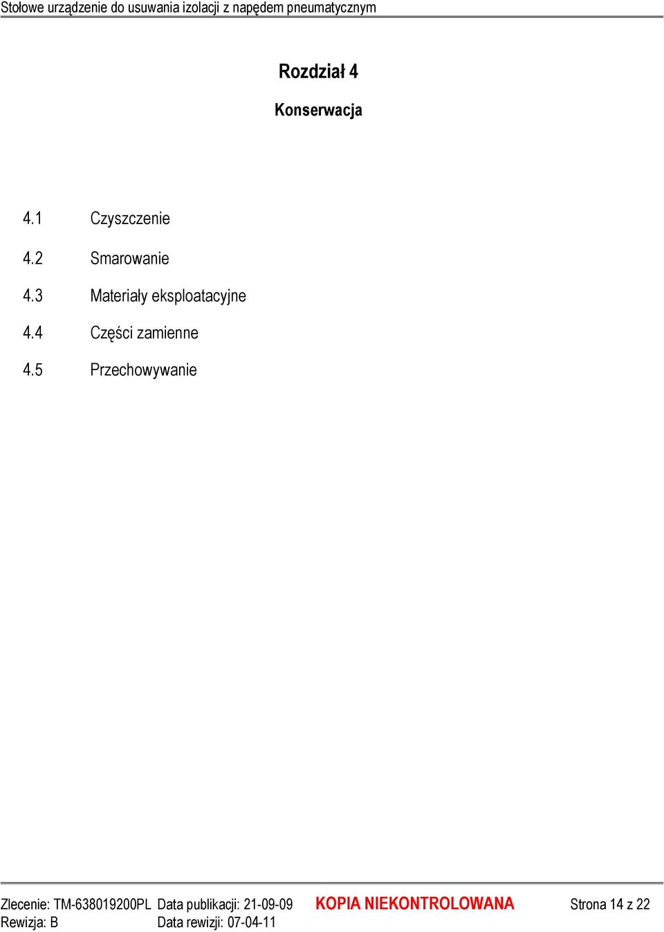 4 Części zamienne 4.