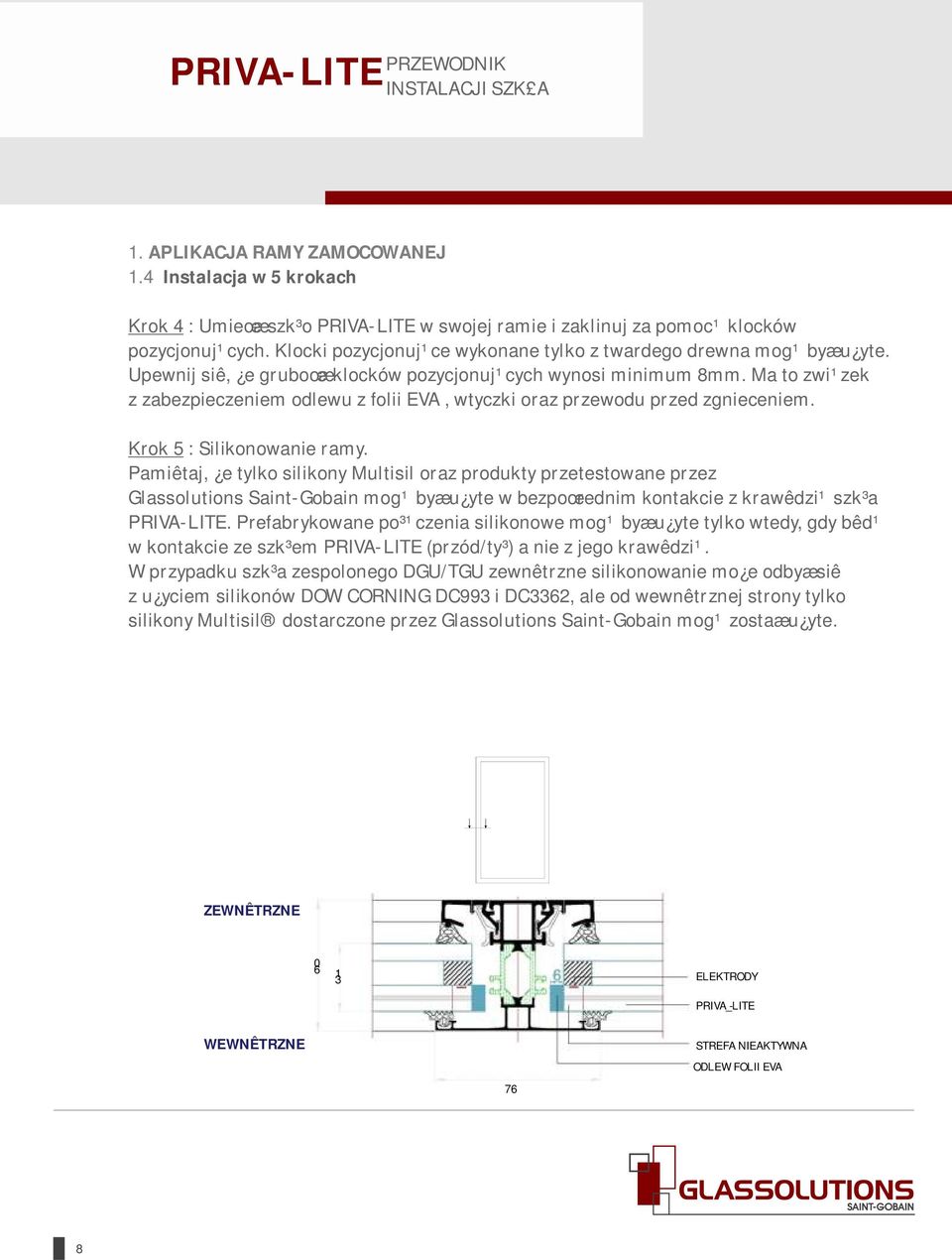 Ma to zwi¹zek z zabezpieczeniem odlewu z folii EVA, wtyczki oraz przewodu przed zgnieceniem. Krok 5 : Silikonowanie ramy.