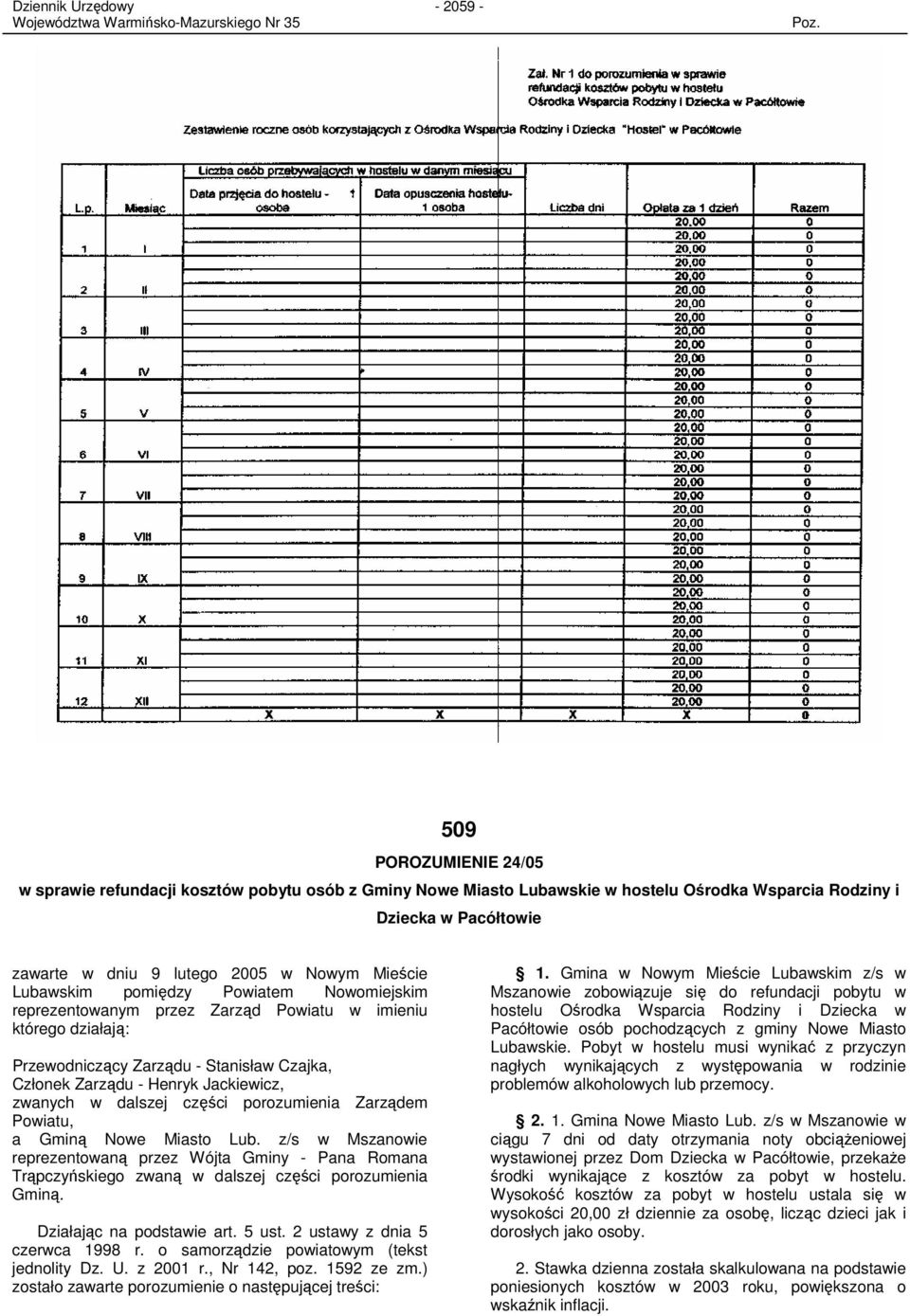 zwanych w dalszej części porozumienia Zarządem Powiatu, a Gminą Nowe Miasto Lub.