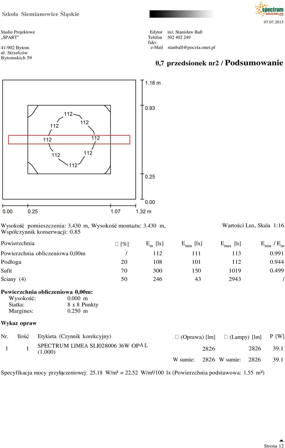 499 obliczeniowa 0,00m: Wysokość: 0.