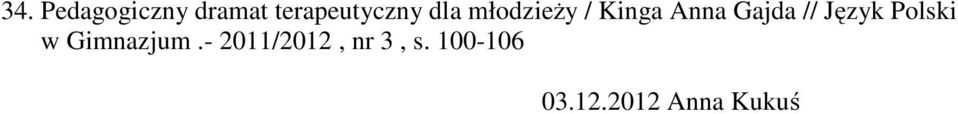 Język Polski w Gimnazjum.