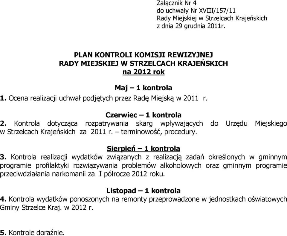 terminowość, procedury. Sierpień 1 kontrola 3.