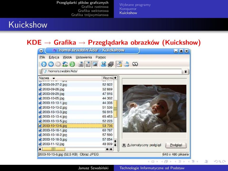 Kuickshow KDE Grafika