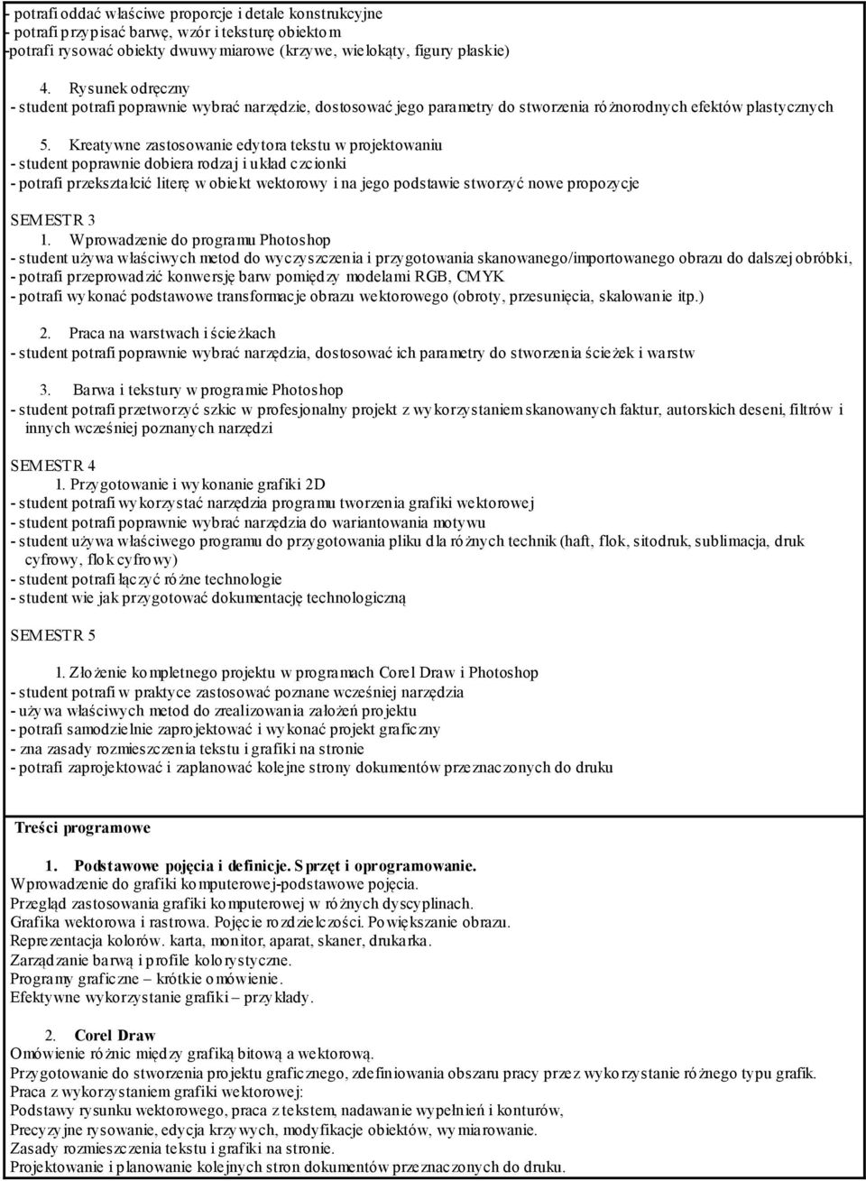 Kreatywne zastosowanie edytora tekstu w projektowaniu - student poprawnie dobiera rodzaj i układ czcionki - potrafi przekształcić literę w obiekt wektorowy i na jego podstawie stworzyć nowe