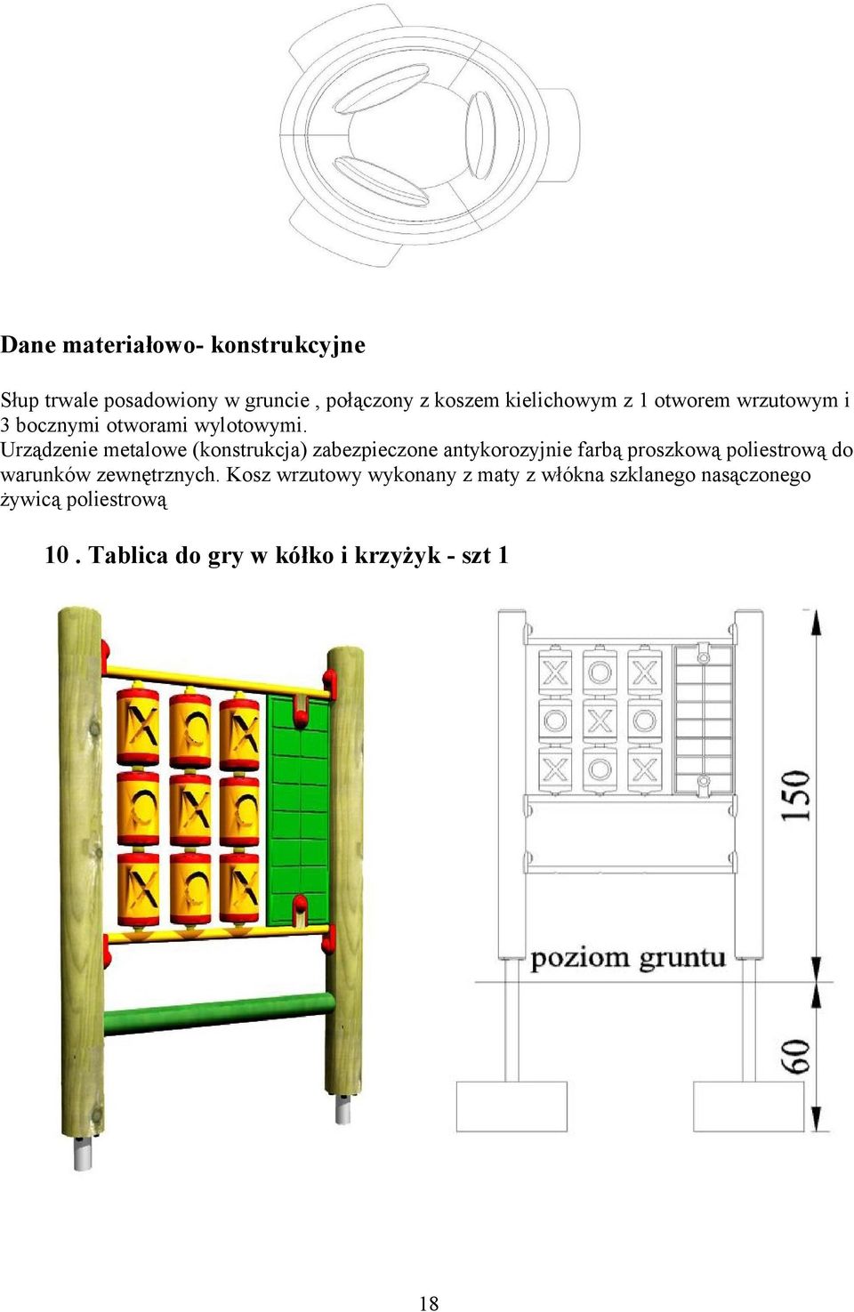 Urządzenie metalowe (konstrukcja) zabezpieczone antykorozyjnie farbą proszkową poliestrową do