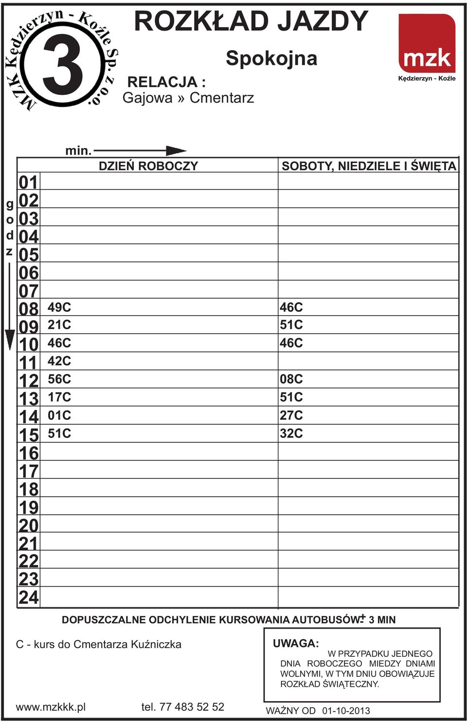 27C 32C C - kurs Cmentara