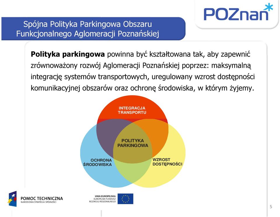 integrację systemów transportowych, uregulowany wzrost dostępności komunikacyjnej obszarów oraz ochronę