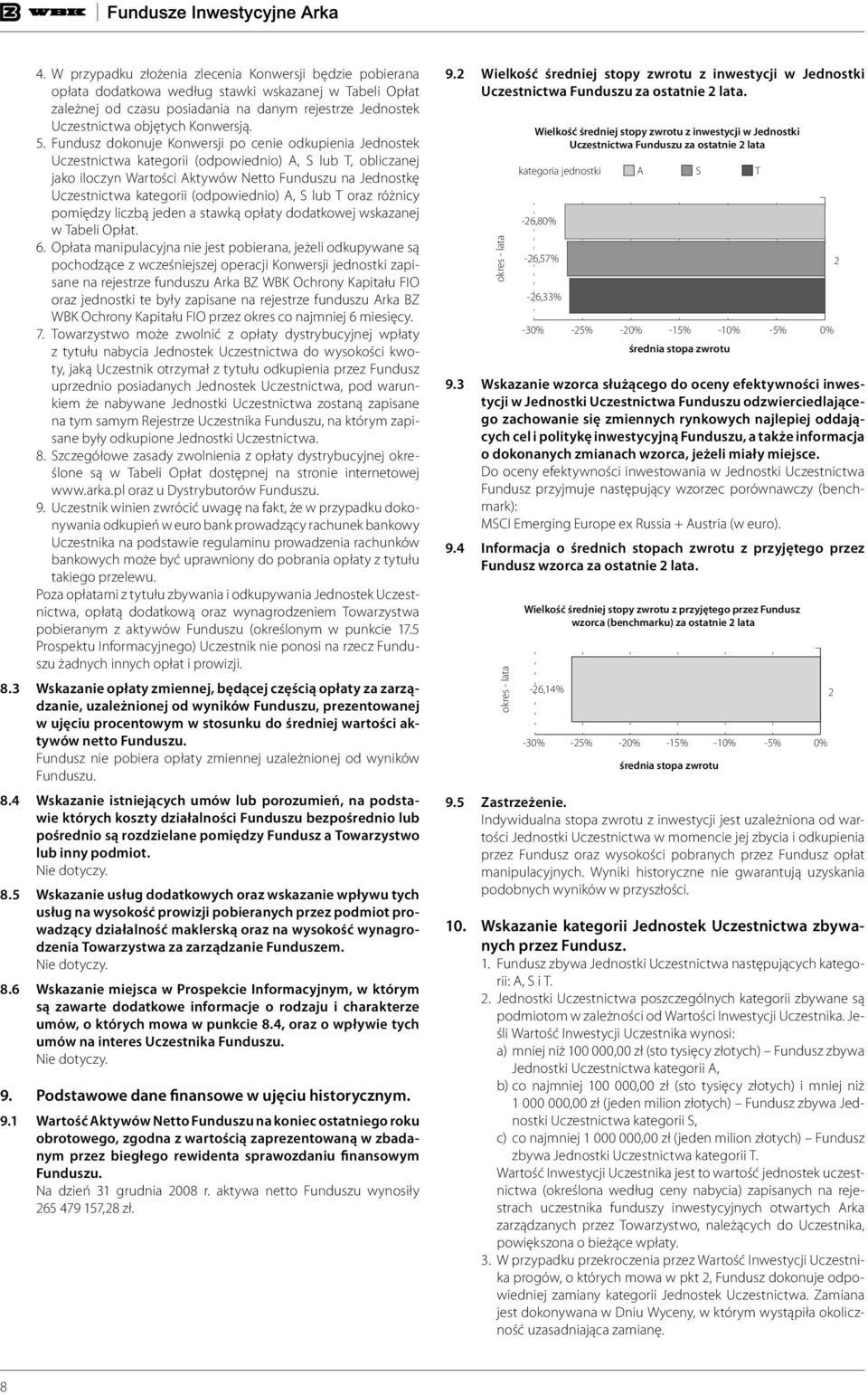 Fundusz dokonuje Konwersji po cenie odkupienia Jednostek Uczestnictwa kategorii (odpowiednio) A, S lub T, obliczanej jako iloczyn Wartości Aktywów Netto Funduszu na Jednostkę Uczestnictwa kategorii