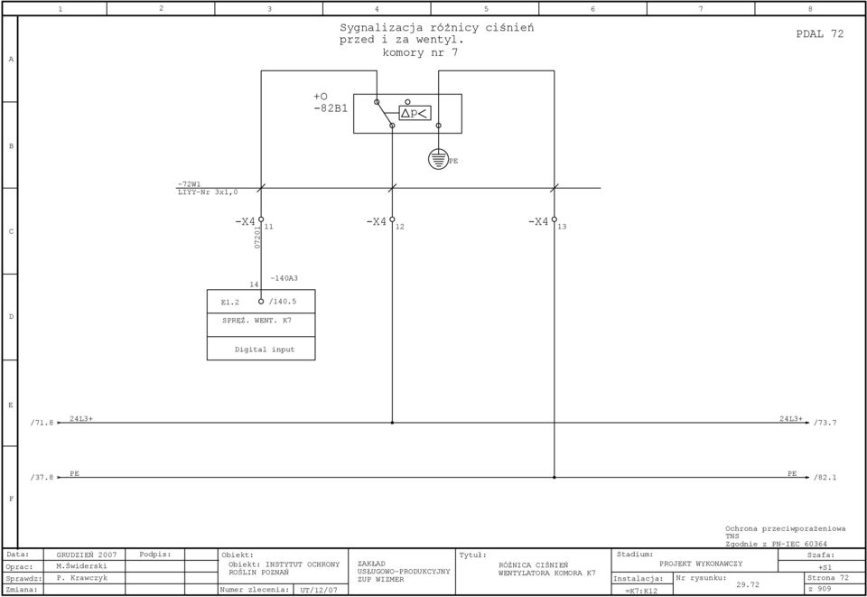 K7 igital input L+ L+ /7. /7.7 P P /7. /. GRUZIŃ 007.