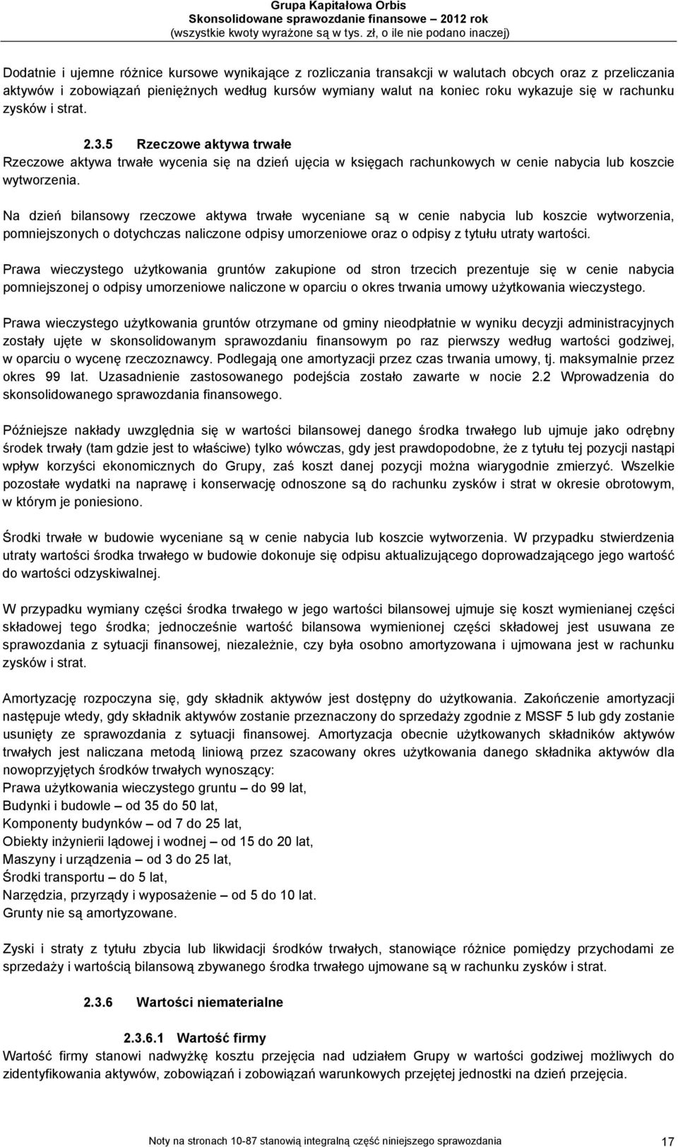 Na dzień bilansowy rzeczowe aktywa trwałe wyceniane są w cenie nabycia lub koszcie wytworzenia, pomniejszonych o dotychczas naliczone odpisy umorzeniowe oraz o odpisy z tytułu utraty wartości.
