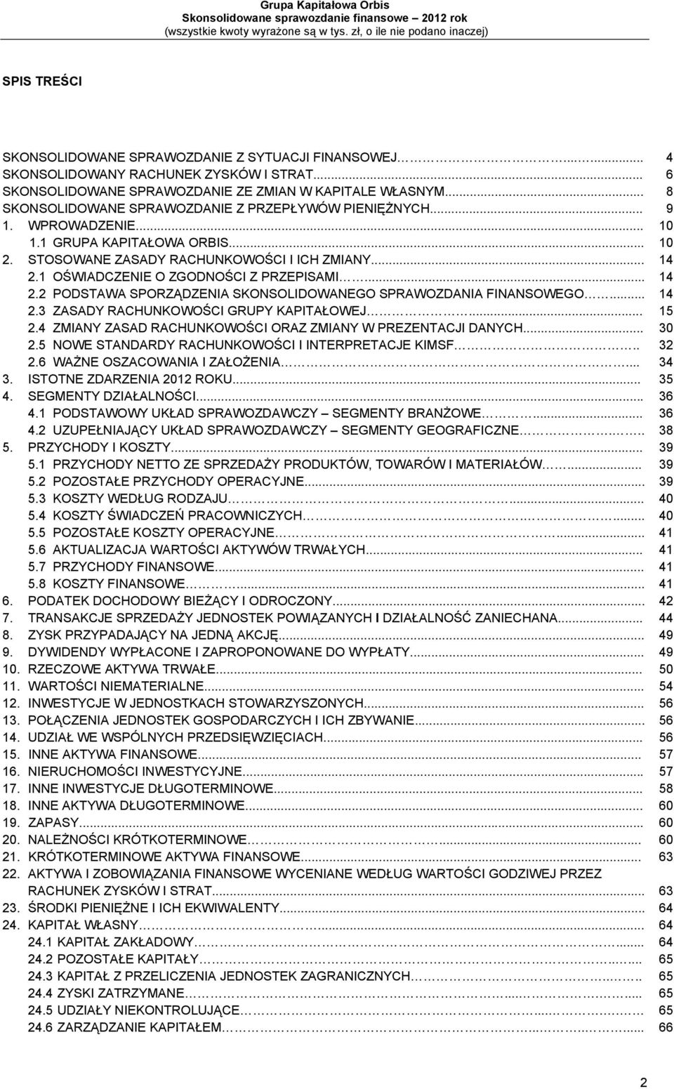 .. 2.2 PODSTAWA SPORZĄDZENIA SKONSOLIDOWANEGO SPRAWOZDANIA FINANSOWEGO... 2.3 ZASADY RACHUNKOWOŚCI GRUPY KAPITAŁOWEJ... 2.4 ZMIANY ZASAD RACHUNKOWOŚCI ORAZ ZMIANY W PREZENTACJI DANYCH... 2.5 NOWE STANDARDY RACHUNKOWOŚCI I INTERPRETACJE KIMSF.