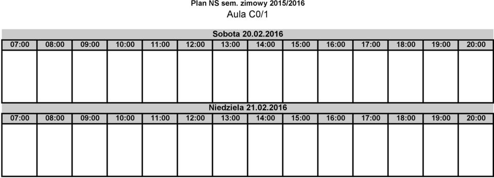 18:00 19:00 Niedziela 21.
