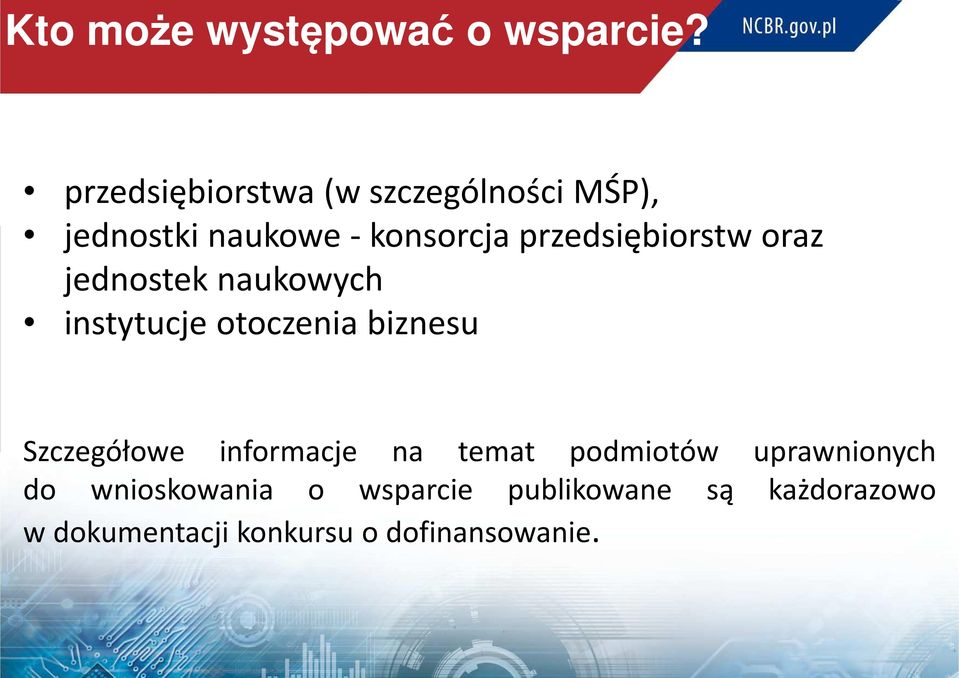 przedsiębiorstw oraz jednostek naukowych instytucje otoczenia biznesu